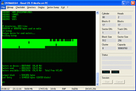 Read OS-9 Disk on PC